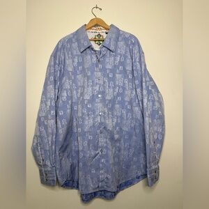 Robert Graham Light Blue Geometric Shirt